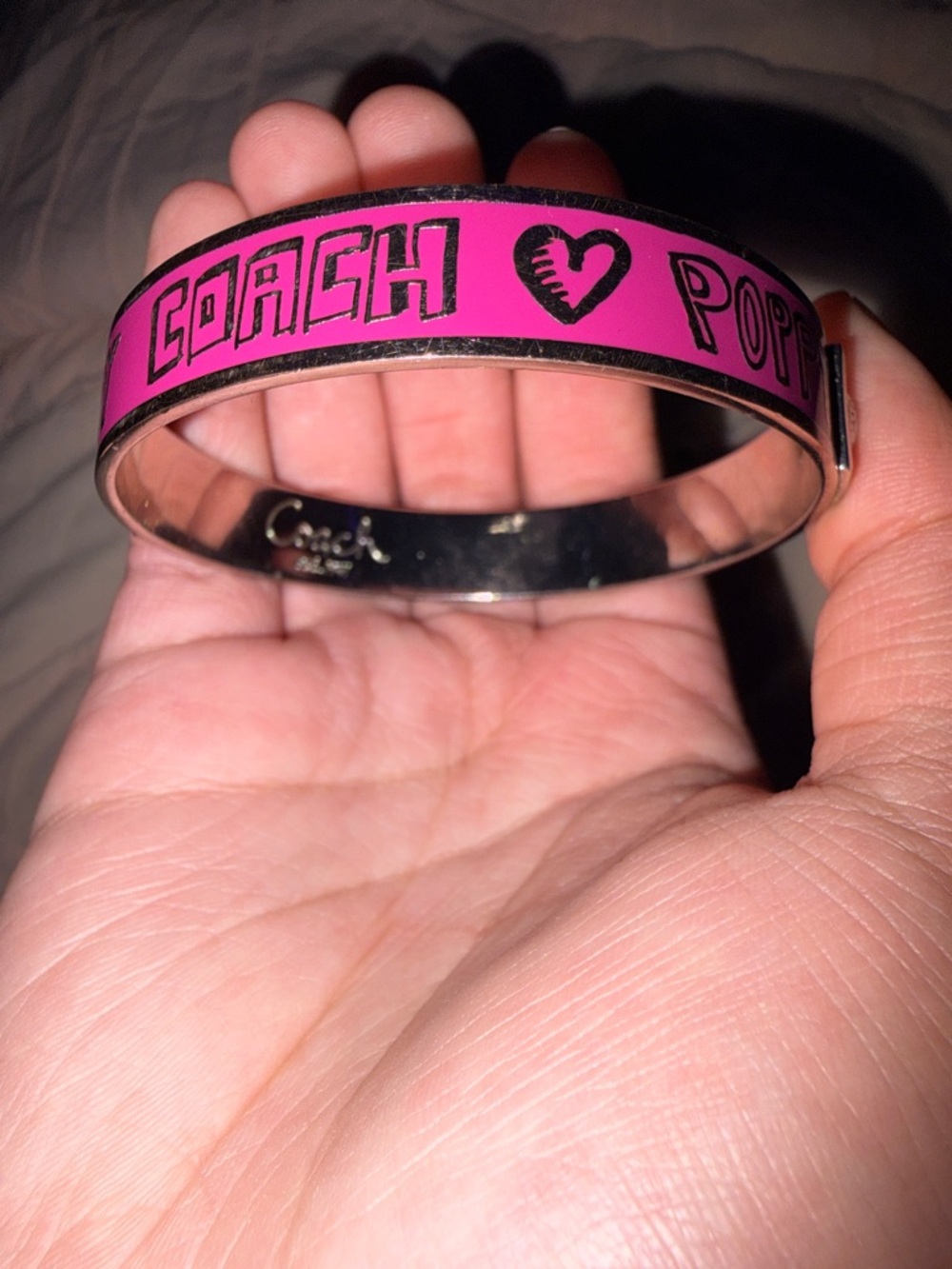 Early 2000s Coach Poppy Heart Bracelet - Picture 2 of 4